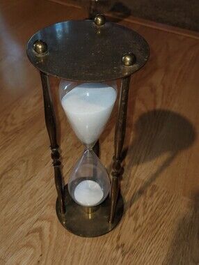 Vintage Brass Hourglass